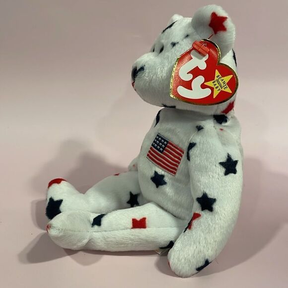 1998 Original Beanie Baby Glory the American Bear 9” tall Excellent Condition - Picture 2 of 10